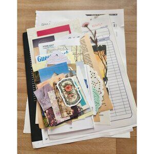 70 + Piece Ephemera Lot Junk Journal Scrapbooking Paper Supplies Mixed Bundle
